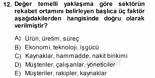 Hizmet Tasarımı 2013 - 2014 Dönem Sonu Sınavı 12.Soru