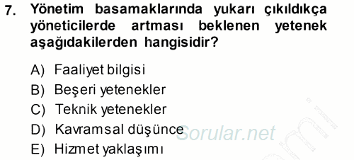 Hizmet Tasarımı 2013 - 2014 Dönem Sonu Sınavı 7.Soru