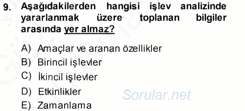 Hizmet Tasarımı 2013 - 2014 Dönem Sonu Sınavı 9.Soru