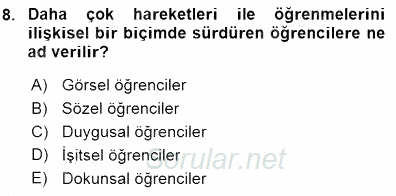 Okulöncesinde Öğretim Teknolojileri Ve Materyal Tasarımı 2015 - 2016 Dönem Sonu Sınavı 8.Soru