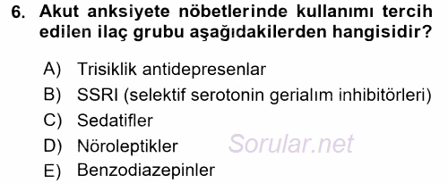 Hayvan Davranışları ve Refahı 2016 - 2017 Dönem Sonu Sınavı 6.Soru