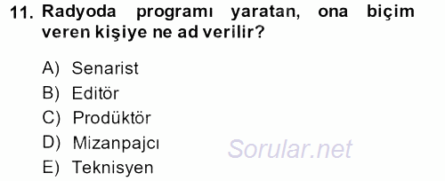 İletişim Ortamları Tasarımı 2013 - 2014 Dönem Sonu Sınavı 11.Soru