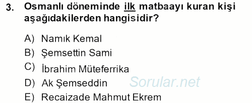 İletişim Ortamları Tasarımı 2013 - 2014 Dönem Sonu Sınavı 3.Soru