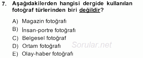 İletişim Ortamları Tasarımı 2013 - 2014 Dönem Sonu Sınavı 7.Soru