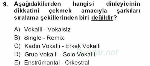 İletişim Ortamları Tasarımı 2013 - 2014 Dönem Sonu Sınavı 9.Soru