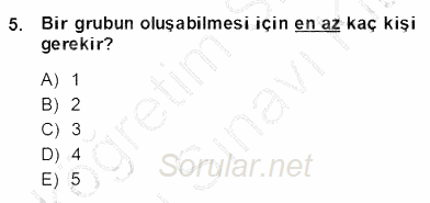 Yönetim ve Organizasyon 2 2013 - 2014 Dönem Sonu Sınavı 5.Soru
