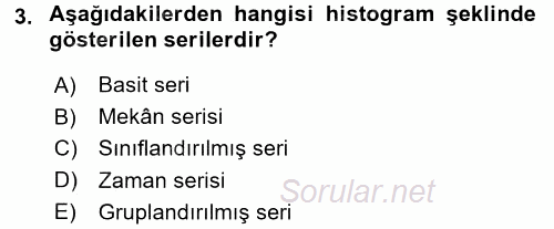 Coğrafi Bilgi Sistemleri İçin Temel İstatistik 2016 - 2017 Ara Sınavı 3.Soru