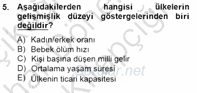 Anne Çocuk Sağlığı Ve İlkyardım 2014 - 2015 Ara Sınavı 5.Soru