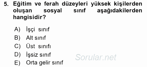 Sağlık Hizmetleri Pazarlaması 2017 - 2018 Ara Sınavı 5.Soru