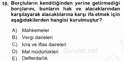 Damga Vergisi Ve Harçlar Bilgisi 2016 - 2017 3 Ders Sınavı 10.Soru Damga Vergisi Ve Harçlar Bilgisi 2016 - 2017 3 Ders Sınavı 10.Soru