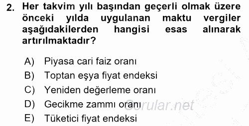 Damga Vergisi Ve Harçlar Bilgisi 2016 - 2017 3 Ders Sınavı 2.Soru Damga Vergisi Ve Harçlar Bilgisi 2016 - 2017 3 Ders Sınavı 2.Soru
