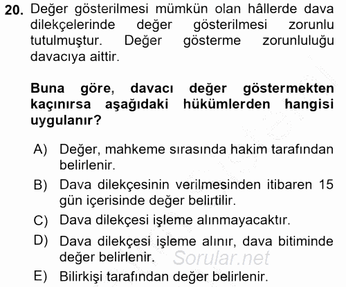 Damga Vergisi Ve Harçlar Bilgisi 2016 - 2017 3 Ders Sınavı 20.Soru Damga Vergisi Ve Harçlar Bilgisi 2016 - 2017 3 Ders Sınavı 20.Soru