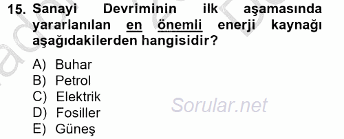 Medya Siyaset Kültür 2014 - 2015 Dönem Sonu Sınavı 15.Soru