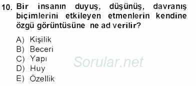 Satış Yönetimi 2013 - 2014 Tek Ders Sınavı 10.Soru