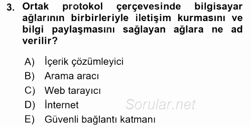 E-İş Süreçleri 2017 - 2018 Ara Sınavı 3.Soru