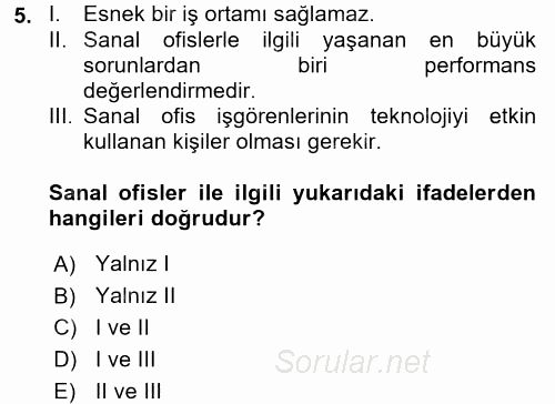 E-İş Süreçleri 2017 - 2018 Ara Sınavı 5.Soru