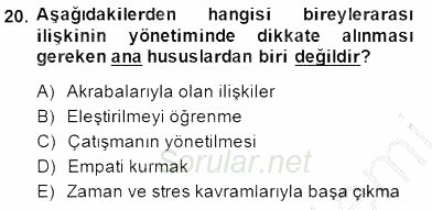 Seyahat Acentacılığı ve Tur Operatörlüğü 2014 - 2015 Dönem Sonu Sınavı 20.Soru