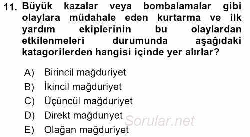 Suç Önleme Modelleri 2017 - 2018 3 Ders Sınavı 11.Soru