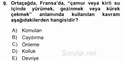 Suç Önleme Modelleri 2017 - 2018 3 Ders Sınavı 9.Soru