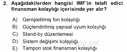 Ekonominin Güncel Sorunları 2015 - 2016 Dönem Sonu Sınavı 2.Soru