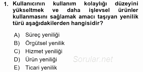 Yönetimde Güncel Yaklaşımlar 2015 - 2016 Tek Ders Sınavı 1.Soru