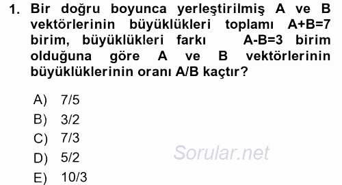 Teknolojinin Bilimsel İlkeleri 1 2016 - 2017 Ara Sınavı 1.Soru