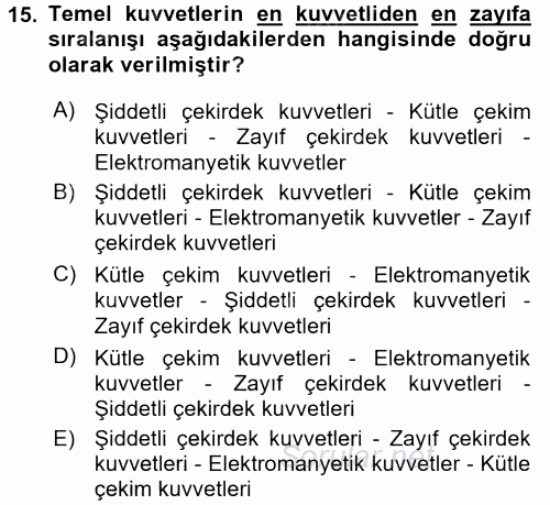 Teknolojinin Bilimsel İlkeleri 1 2016 - 2017 Ara Sınavı 15.Soru