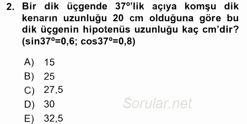 Teknolojinin Bilimsel İlkeleri 1 2016 - 2017 Ara Sınavı 2.Soru