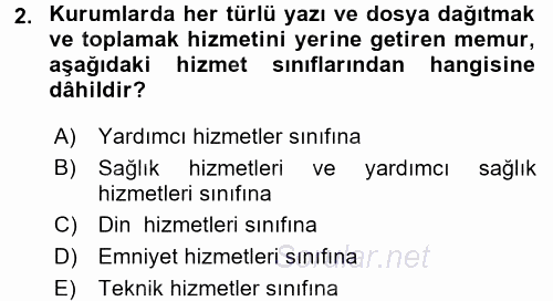 Memur Hukuku 2017 - 2018 3 Ders Sınavı 2.Soru