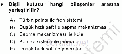 Elektrik Enerjisi Üretimi 2015 - 2016 Dönem Sonu Sınavı 6.Soru