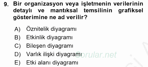 Veritabanı Sistemleri 2016 - 2017 Ara Sınavı 9.Soru