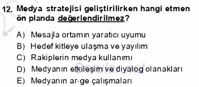 Kurumsal İletişim 2013 - 2014 Ara Sınavı 12.Soru