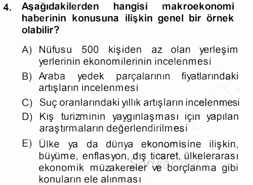 Haber Türleri 2013 - 2014 Dönem Sonu Sınavı 4.Soru