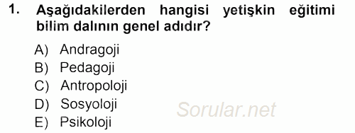 İşletmelerde Eğitim ve Geliştirme 2012 - 2013 Ara Sınavı 1.Soru