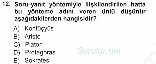 İşletmelerde Eğitim ve Geliştirme 2012 - 2013 Ara Sınavı 12.Soru