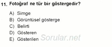 Küreselleşme ve Kültürlerarası İletişim 2014 - 2015 Dönem Sonu Sınavı 11.Soru