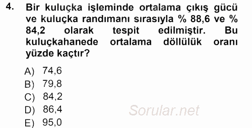 Hayvan Yetiştirme 2012 - 2013 Dönem Sonu Sınavı 4.Soru