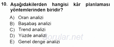 Girişim Finansmanı 2014 - 2015 Ara Sınavı 10.Soru