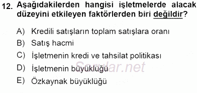 Girişim Finansmanı 2014 - 2015 Ara Sınavı 12.Soru