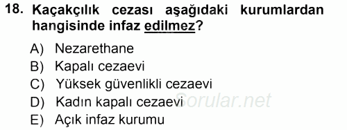 Vergi Ceza Hukuku 2013 - 2014 Tek Ders Sınavı 18.Soru
