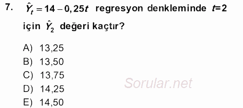 Sağlık Kurumlarında Operasyon Yönetimi 2013 - 2014 Ara Sınavı 7.Soru