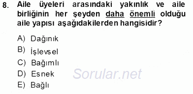Çocuk Ruh Sağlığı 2013 - 2014 Tek Ders Sınavı 8.Soru