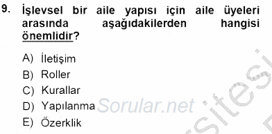 Çocuk Ruh Sağlığı 2013 - 2014 Tek Ders Sınavı 9.Soru