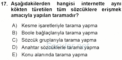 Okulöncesinde Öğretim Teknolojileri Ve Materyal Tasarımı 2015 - 2016 Ara Sınavı 17.Soru