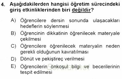 Okulöncesinde Öğretim Teknolojileri Ve Materyal Tasarımı 2015 - 2016 Ara Sınavı 4.Soru