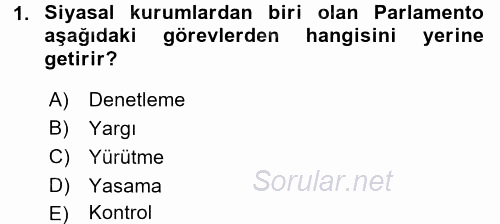 Anne Baba Eğitimi 2016 - 2017 Dönem Sonu Sınavı 1.Soru