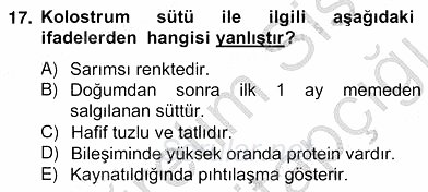 Anne Çocuk Sağlığı Ve İlkyardım 2012 - 2013 Ara Sınavı 17.Soru