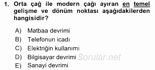 Yeni Teknolojiler ve Çalışma Hayatı 2017 - 2018 3 Ders Sınavı 1.Soru