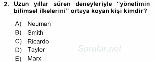 Yeni Teknolojiler ve Çalışma Hayatı 2017 - 2018 3 Ders Sınavı 2.Soru