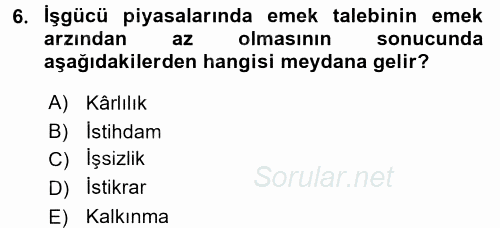 Yeni Teknolojiler ve Çalışma Hayatı 2017 - 2018 3 Ders Sınavı 6.Soru